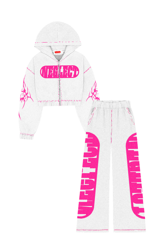 "STATEMENT" crop sweatsuit