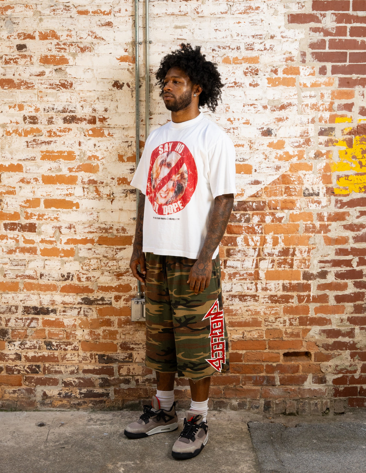 "hellbound" camo shorts