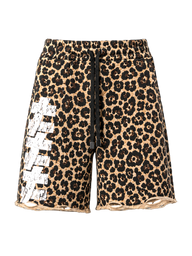 Leopard lounge shorts
