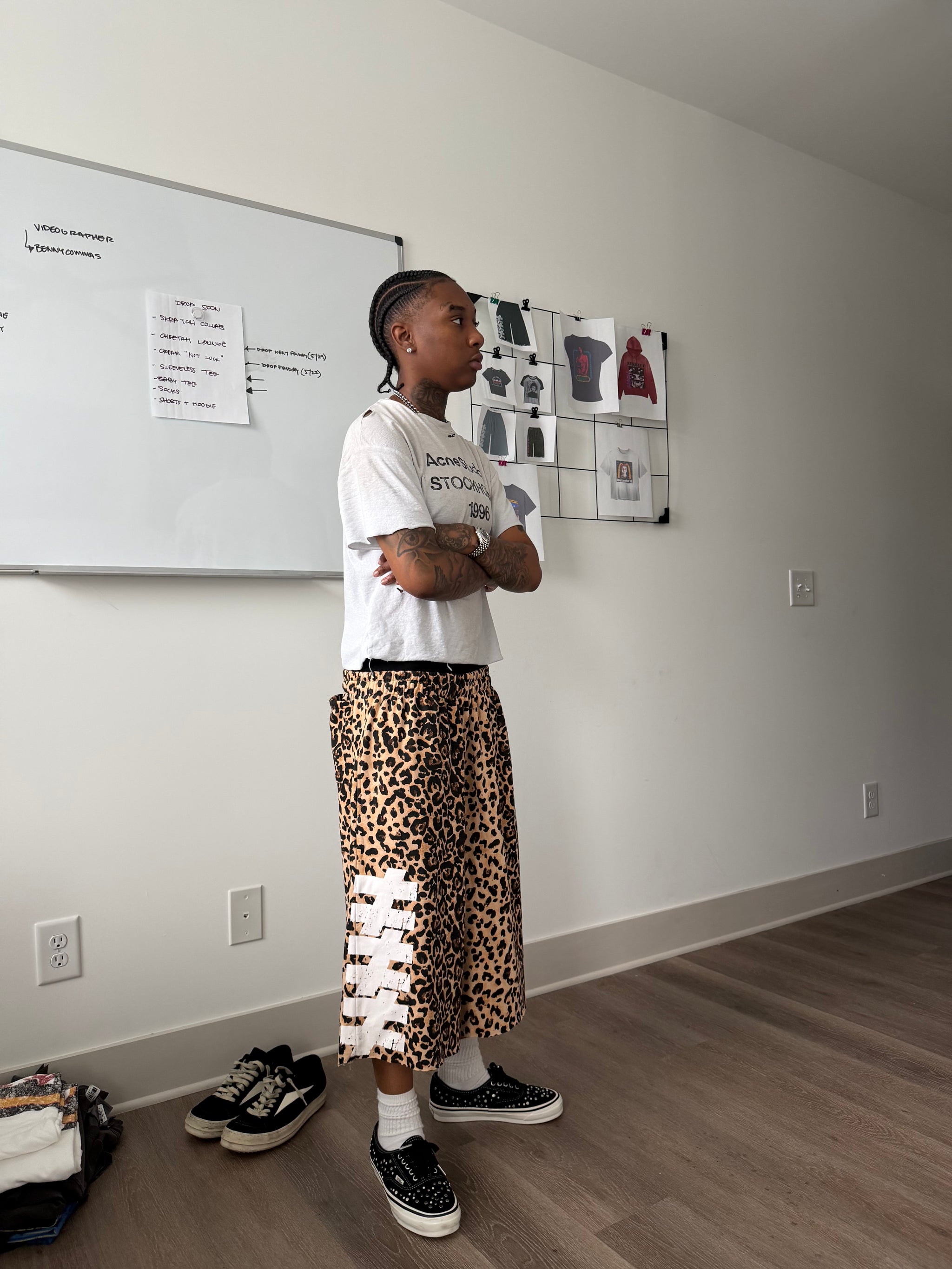 Leopard lounge shorts