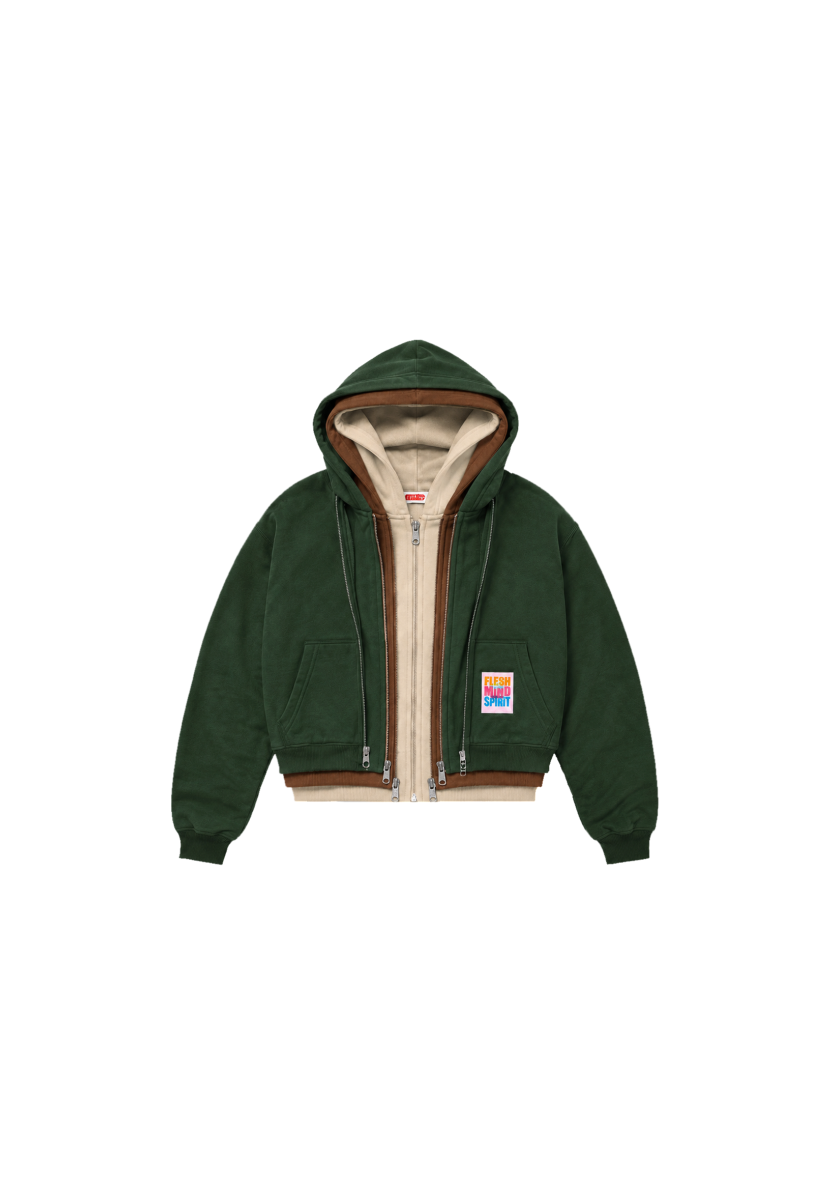 " beef & broccoli " triple layer zip