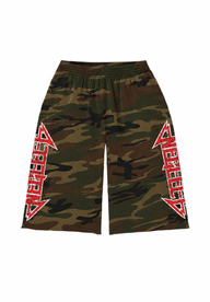 "hellbound" camo shorts