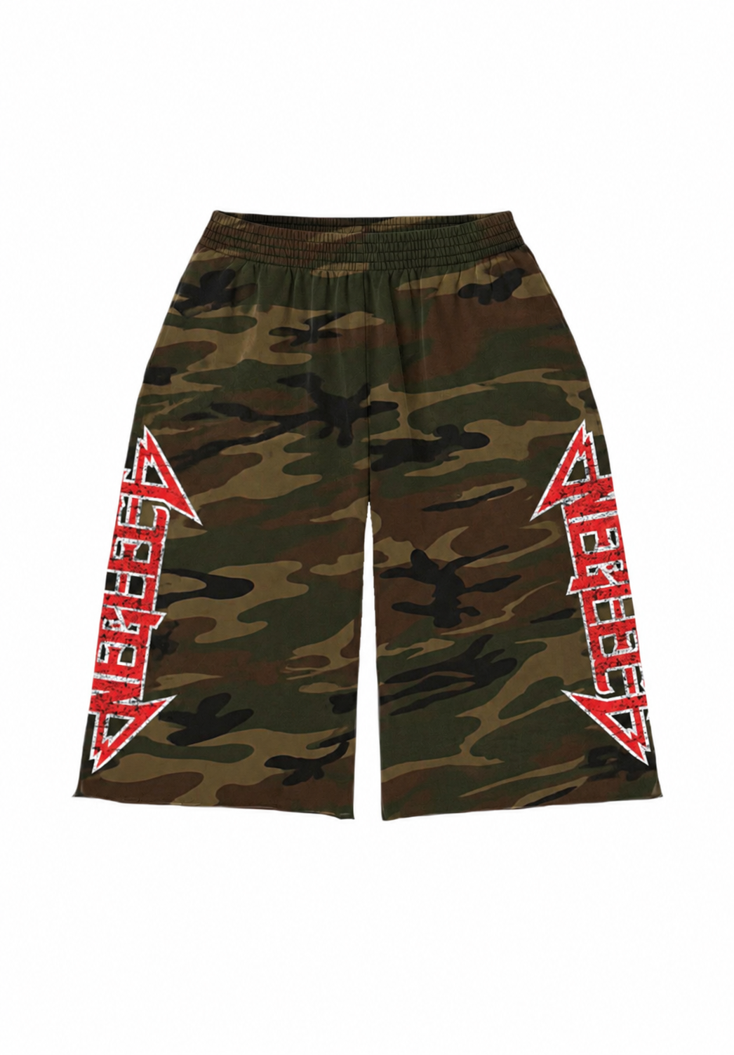 "hellbound" camo shorts